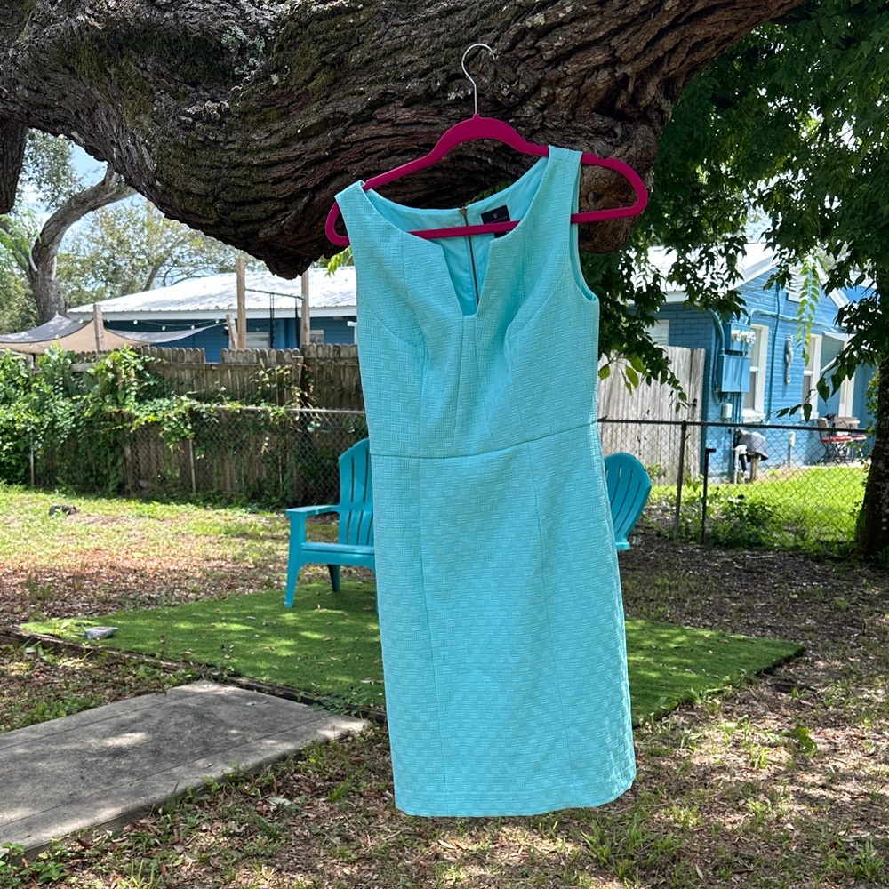 Worthington Sleeveless Turquoise Midi Dress